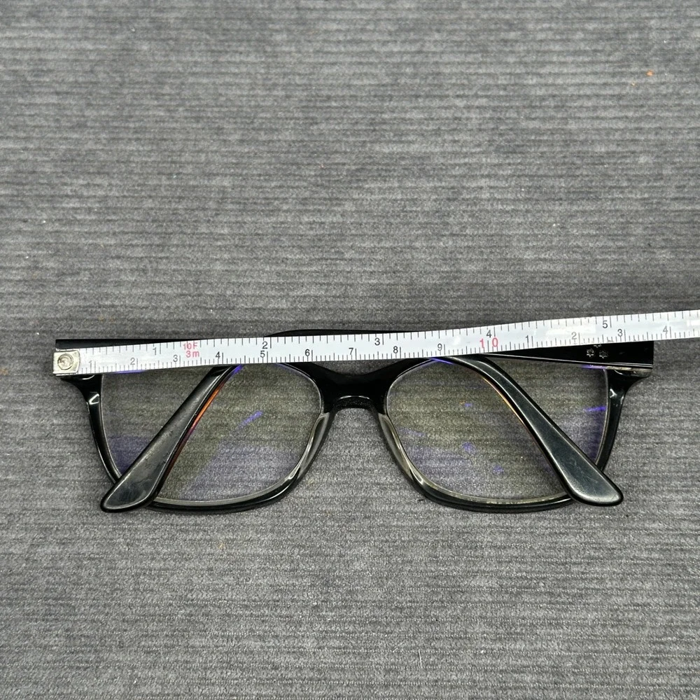 Link Occhiali Black Tortoise Rectangular y2k Eyeglasses Frames 54-15-140 C.1 vtg